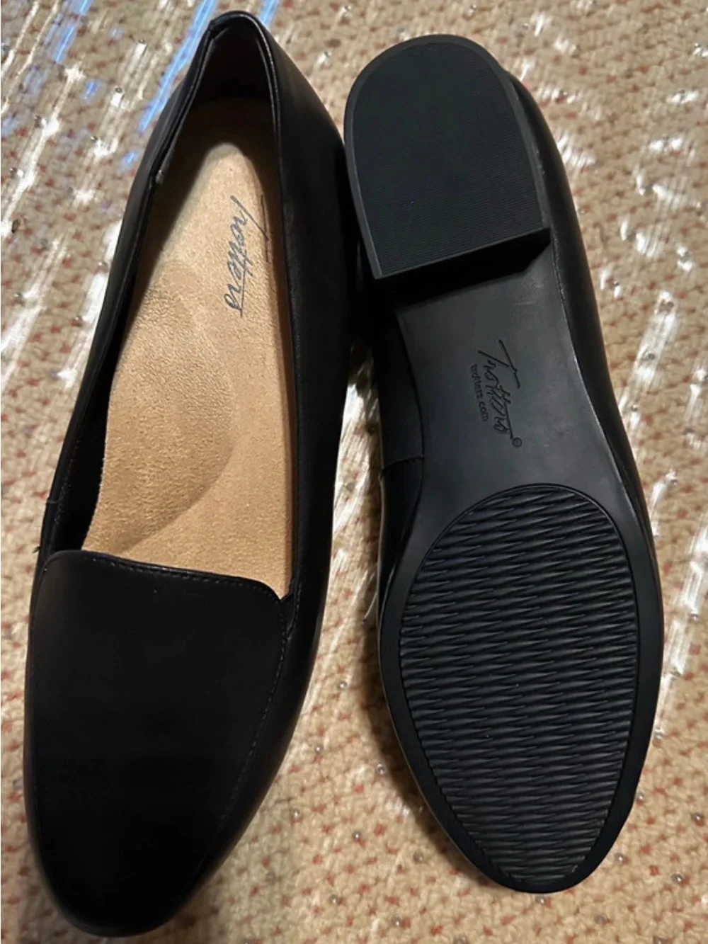 Trotters Classic Black Slip-On Loafers